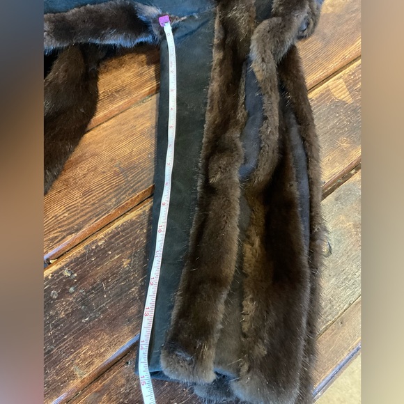 WOW!  Vintage Chocolate mink fur leather coat.  60’s or 70’s. - Picture 5 of 10